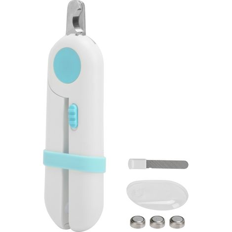 Coupe-ongles LED pour animaux de compagnie, durable, évite de trop couper les ongles, coupe-ongles pour petits animaux, soin des griffes, bleu (1/5)