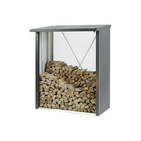 Holzschuppen aus Metall WOODSTOCK Biohort Dunkelgrau Metallic - Woordstock 150