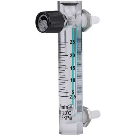 Débitmètre LZQ-5 2,5-25 LPM avec vanne de régulation pour oxygène/air/gaz (1/5)