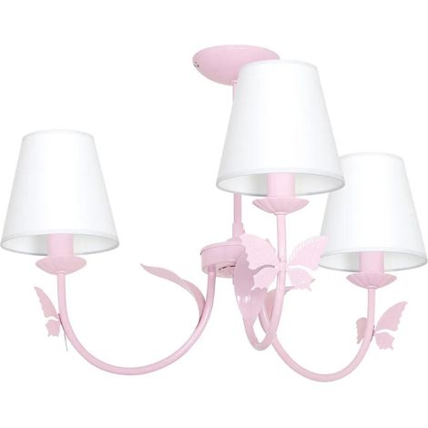 [GEBRAUCHT] B-Ware Eko Light Kronleuchter Lampe Alice Deckenleuchte Hängeleuchte Pink 3 Flg