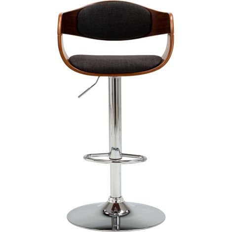 Maison Exclusive - Barhocker Grau Bugholz und Stoff