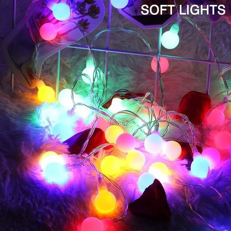 MINKUROW Cadena De Luces De 1,5 M, Cadena De Luces De Bola, 10 Bolas Pequeñas Ip65 A Prueba De Agua, Iluminación Decorativa Para Interiores Y Exteriores Alimentada Por Batería Para El Hogar, Festiva, (1/4)