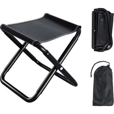 Siège de Camping Portable, 30 CM Tabouret Pliable de Camping, Mini Chaise Pliante Portable, Petite Chaise de Camping en Aluminium, Tabouret de Camping, pour Voyage Plage Pêche BBQ