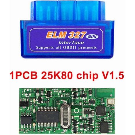 OBD2 V1.5 Bluetooth 5.1 Scanner für ELM327 Kfz-Diagnosegerät, kompatibel mit iOS.