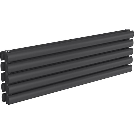 Reina Nevah Double Designer Horizontal Radiator 295mm H x 1000mm W Anthracite