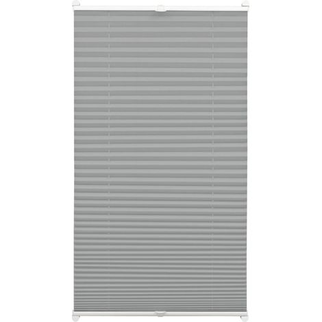 Gardinia 31393 Tenda Plissettata con Morsetto di Fissaggio, Tessuto, Nero, 130x80x0.1 cm (1/4)