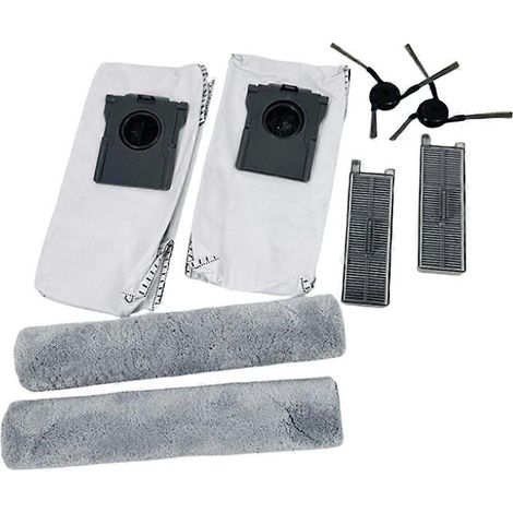 Lot de 8 pièces de rechange pour aspirateur Mova Z5 / Z5 Pro / Z50 Ultra : brosse latérale, filtre, sac à poussière et lingette de nettoyage. (1/5)