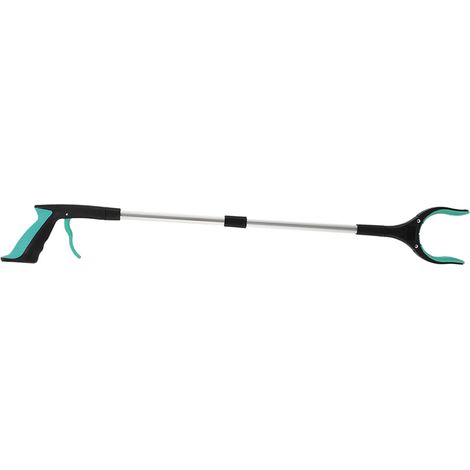 Râteau pliable, léger, rotatif, multifonctionnel, pratique pour ramasser les déchets, vert (1/5)