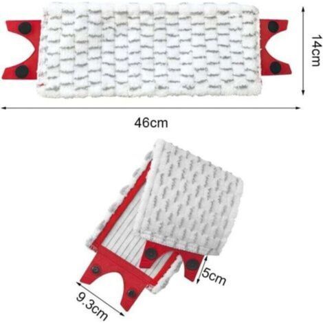 Serpillere Vileda Recharge Lot de 2 Lavette Vileda 2en1 Balai Serpillere Tissu Microfibre pour Absorption Supérieure Doux pour les Sols pour un Nettoyage Sans Effort