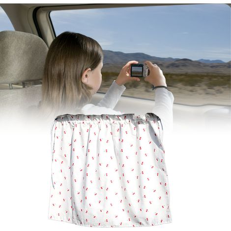 Rideau de voiture à ventouses, pare-soleil, motif dessin animé, protection solaire, isolation, rideau latéral, cerisier (1/5)