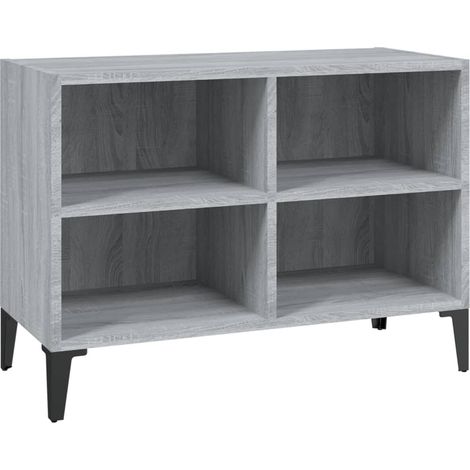 Maison Exclusive - TV-Schrank mit Metallbeinen Grau Sonoma 69,5x3