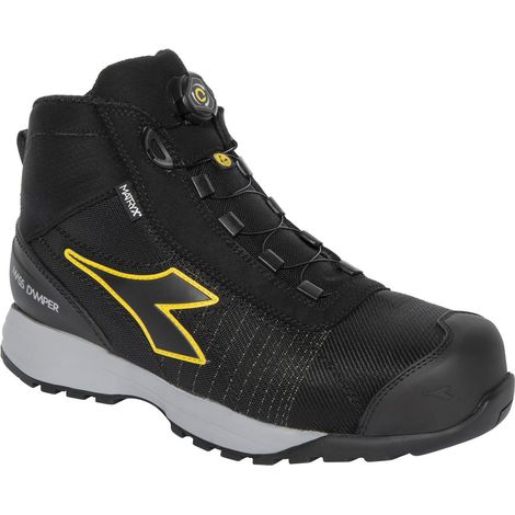Scarpe da lavoro Diadora Glove MDS Matryx Quick Mid S3 HRO SRC ESD-46Negro / amarillo - 46
