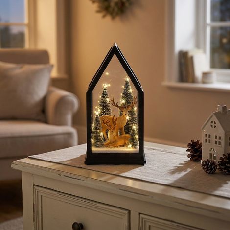 Serene Woodland Scene LED Deer Lantern (1/2)