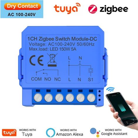 Tuya Modulo Relè Smart Zigbee a Contatto Pulito