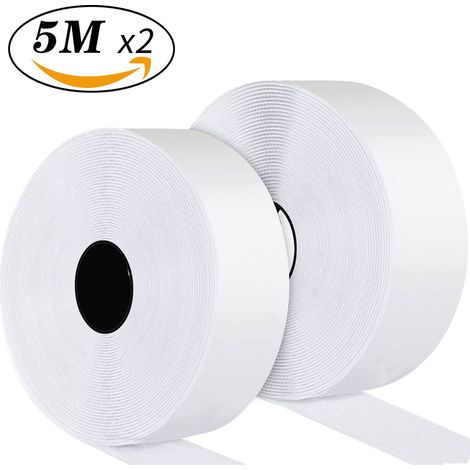 Ruban Velcro auto adhésif de large 5 m 50 mm Blanc (1/4)
