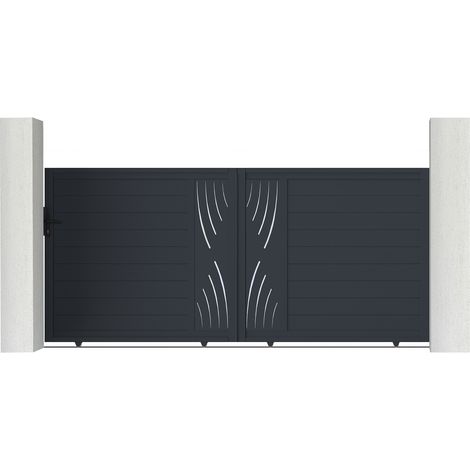 Puerta corredera de aluminio 3,5m VELETA 350 x 160 cm (1/4)