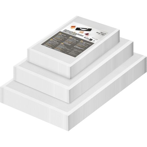 Sacs Sous Vide Alimentaire, 150 Sacs 15x25 cm(50) et 20x30 cm(50) et 28x40 cm(50) Sachet Sous Vide Alimentaire, Gaufrés Film Sous Vide sans BPA pour la Conservation des Aliments et la Cuisson (1/5)