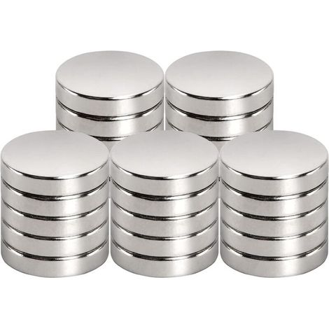 Aimant Néodyme - 15 mm x 3 mm - Pour Surface Métallique Lisse - Lot de 25 Pièces (1/5)