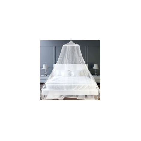 Zanzariera per letto matrimoniale in poliestere – Installazione facile con nastro adesivo – Protezione contro gli insetti – Dimensioni 32x22x2cm (1/5)