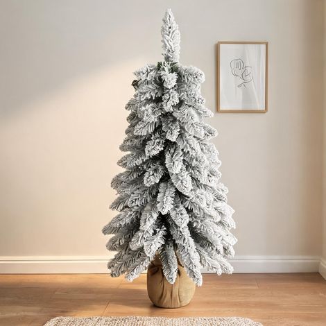 Sapin de Noël blanc en PVC 46 x 46 x 90 cm (1/5)