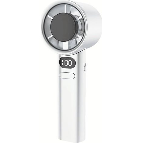 Ventilador de mano tipo turbina，control de velocidad continuo con 120 ajustes (blanco) (1/5)