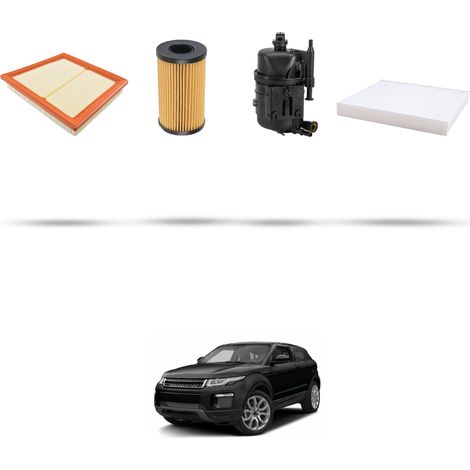 Kit tagliando 4 filtri compatibile con Land Rover Evoque (L538) 2.0 d 110kw dal 2015