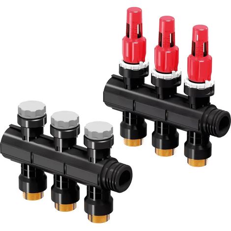 Uponor Vario PLUS Collettore con misuratore di portata FM 3X 3/4 Euro, 1030583