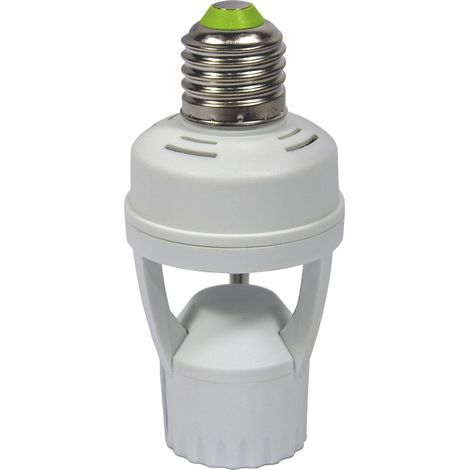 Barcelona Led – Adaptateur culot E27 avec détecteur de présence PIR – Détection 360º jusqu'à 7m – Sensibilité ajustable de 10 à 2000 LUX (1/3)