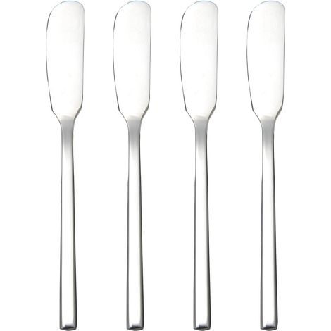 Ensemble de 4 couteaux à beurre classiques en acier inoxydable. (1/5)
