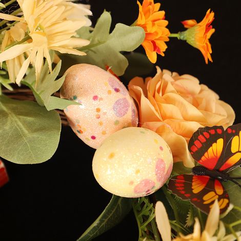 Couronne de Pâques, œuf de Pâques, pendentif couronne factice, couronne de Pâques avec papillon et œuf d'oiseau (comme sur la photo) (1/5)
