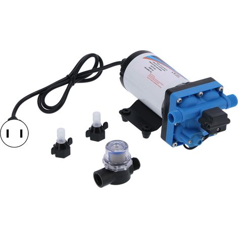 Pompe à diaphragme miniature AC 115V, haute pression auto-amorçante pour nettoyage, débit 15L/min (4.0GPM), prise US, surpresseur électrique puissant (1/5)