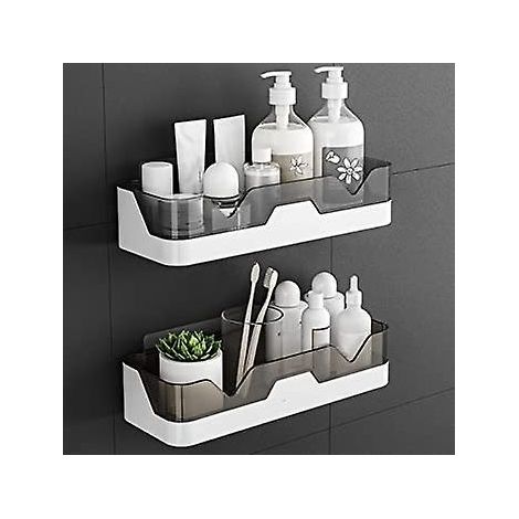 lot De 2 Etagre Douche,serviteur De Douche Sans Perage, Paniers Rangement D'organisateur De Douche Mural Pour Salle De Bain/cuisine (1/5)
