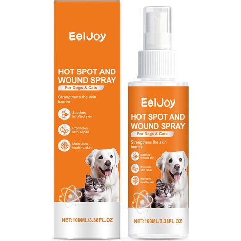 spray de soin de la peau pour animauxSpray nettoyant, apaisant et doux pour la peau des chats et des chiens, pour un soin quotidien.