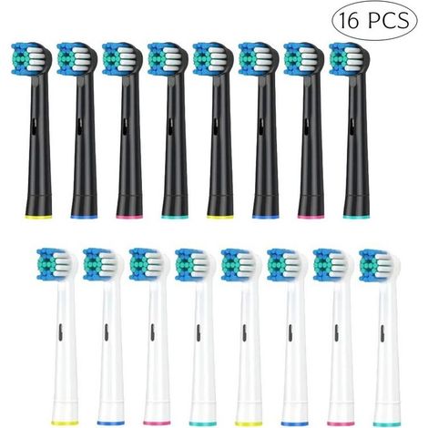 Têtes de brosse de rechange pour Oral-B (lot de 16), têtes de brosse de précision pour un nettoyage en profondeur, compatibles avec les brosses à dents électriques Pro1000, Pro3000, Pro5000 et Pro7000 (1/5)