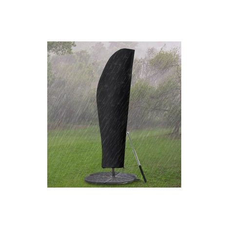 Ribimex – Housse de parasol déporté 3x4m imperméable – Tissu oxford 210D résistant aux UV – Cordon d'ourlet réglable – Facile à nettoyer et ranger (1/2)