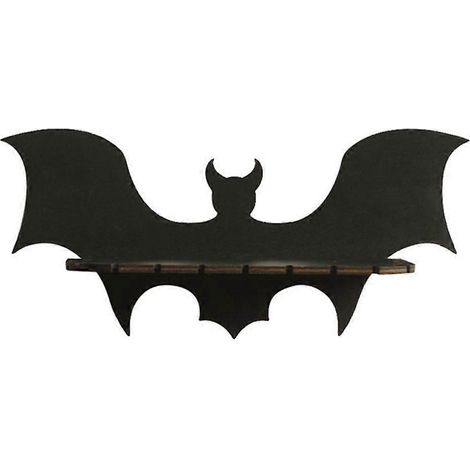 Étagère flottante en forme de chauve-souris pour les passionnés d'Halloween et présentoir à cristaux (1/4)