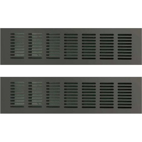 2 griglie di ventilazione rettangolari, prese d'aria rettangolari, prese d'aria, griglia di ventilazione rettangolare, prese d'aria rettangolari per una ventilazione ideale 80 × 300 mm