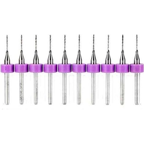 10-teiliges 0,5-mm-Drehbohrer-Set aus Wolframkarbid – 1/8-Zoll-Schaft für Leiterplatten, Dremel, Schmuck, CNC, Weichmetalle, Leiterplatten, Gravurwerkzeug, mehrfarbig
