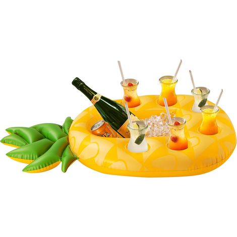 Porte-boisson flottant en forme d'ananas pour piscine, flotteur gonflable pour boissons de piscine (1/5)