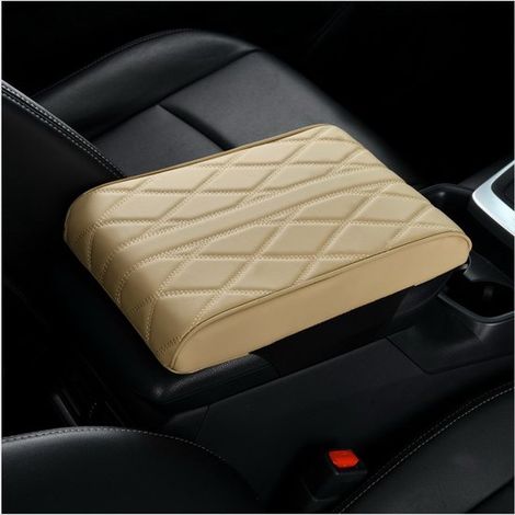 Housse d'accoudoir, housse de console centrale pour voitures, tapis d'accoudoir en mousse à mémoire de forme, housse de console centrale pour SUV/camions/voitures, tapis d'accoudoir bordeaux (1/5)