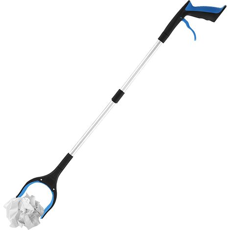 Pince à Déchets Pliable 83cm Ramasse-Objet Portable et Léger Outil de Nettoyage Extérieur - Bleu (1/5)