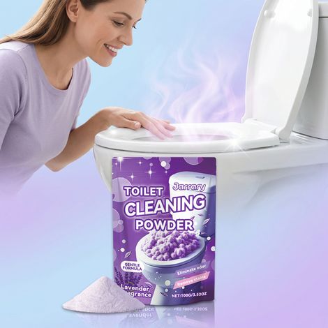 Das Toilettenreinigungspulver löst schnell Kalkablagerungen, entfernt Vergilbungen und Flecken, hinterlässt einen frischen Duft und eignet sich für die Reinigung von Toiletten im Haushalt – 100 g -- B (1/5)