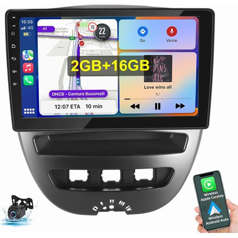 Pour Toyota Aygo Citroen C1 Peugeot 107 Autoradio Android 16 GPS WiFi BT RDS 2+16G CAM (1/5)