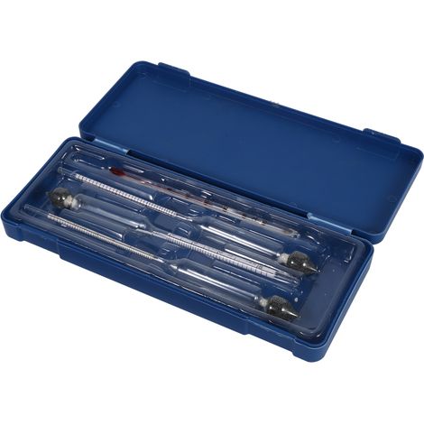 Vinometer - Hydrometer Alcool - 3 Échelles - Avec Thermomètre - Pour Distillation Maison Et Brassage De Bière - Lot De 3 (1/5)