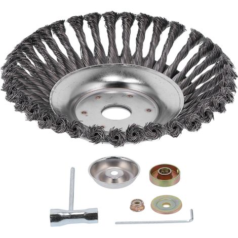 Ortviai Tête de coupe rotative en fil d'acier inoxydable 20 cm pour désherbage, nettoyage et dérouillage (1/5)