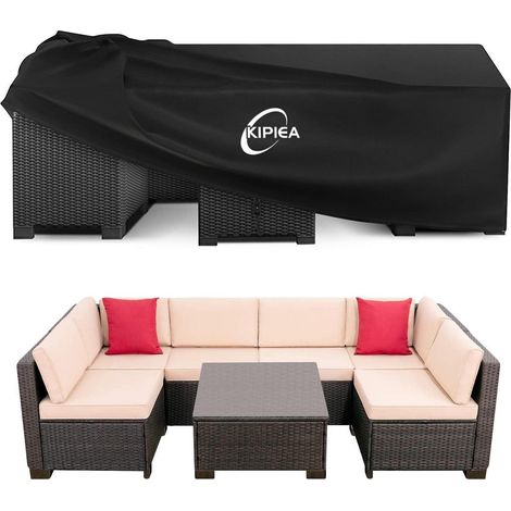 Gartenmöbel Abdeckung Wasserdicht 420D Oxford 250x250x71cm Winddicht UV-Schutz (1/5)