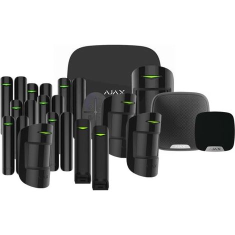 Ajax Kit antifurto wireless nero HUB2 GSM(4G) + 4 SENSORI + 7 CONTATTI + SIRENE - 51173 - 42963