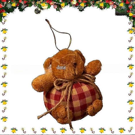 Décorations d'ours à carreaux pour sapin de Noël, décorations de Noël, pendentifs ours, cadeaux de Noël (1/5)