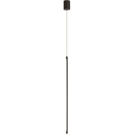 Lampada a sospensione Led verticale in metallo verniciato Nero 6 cm - GENIUS (1/3)