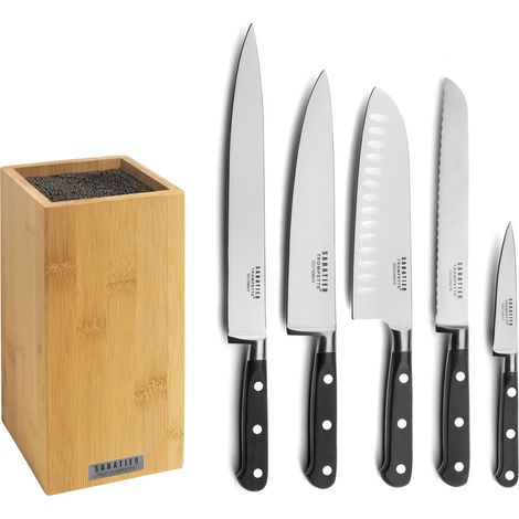 Origin - Bloc bambou de 5 couteaux de cuisine (1/5)